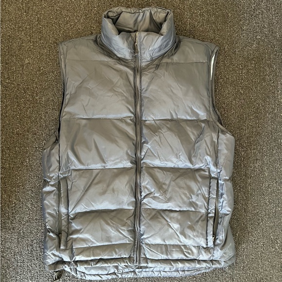 Vintage 1970s Retro Reversible Men’s Puffer Vest. Navy Size L. - Picture 2 of 11